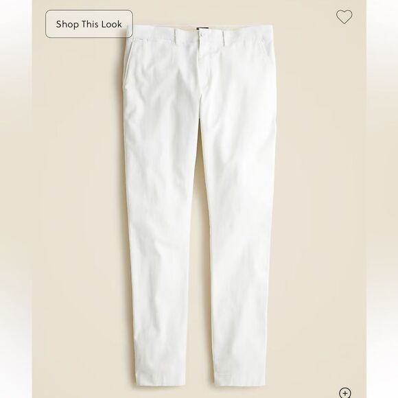 NWT J CREW 484 Slim-fit stretch chino pant in white size 32/32 - Picture 6 of 8